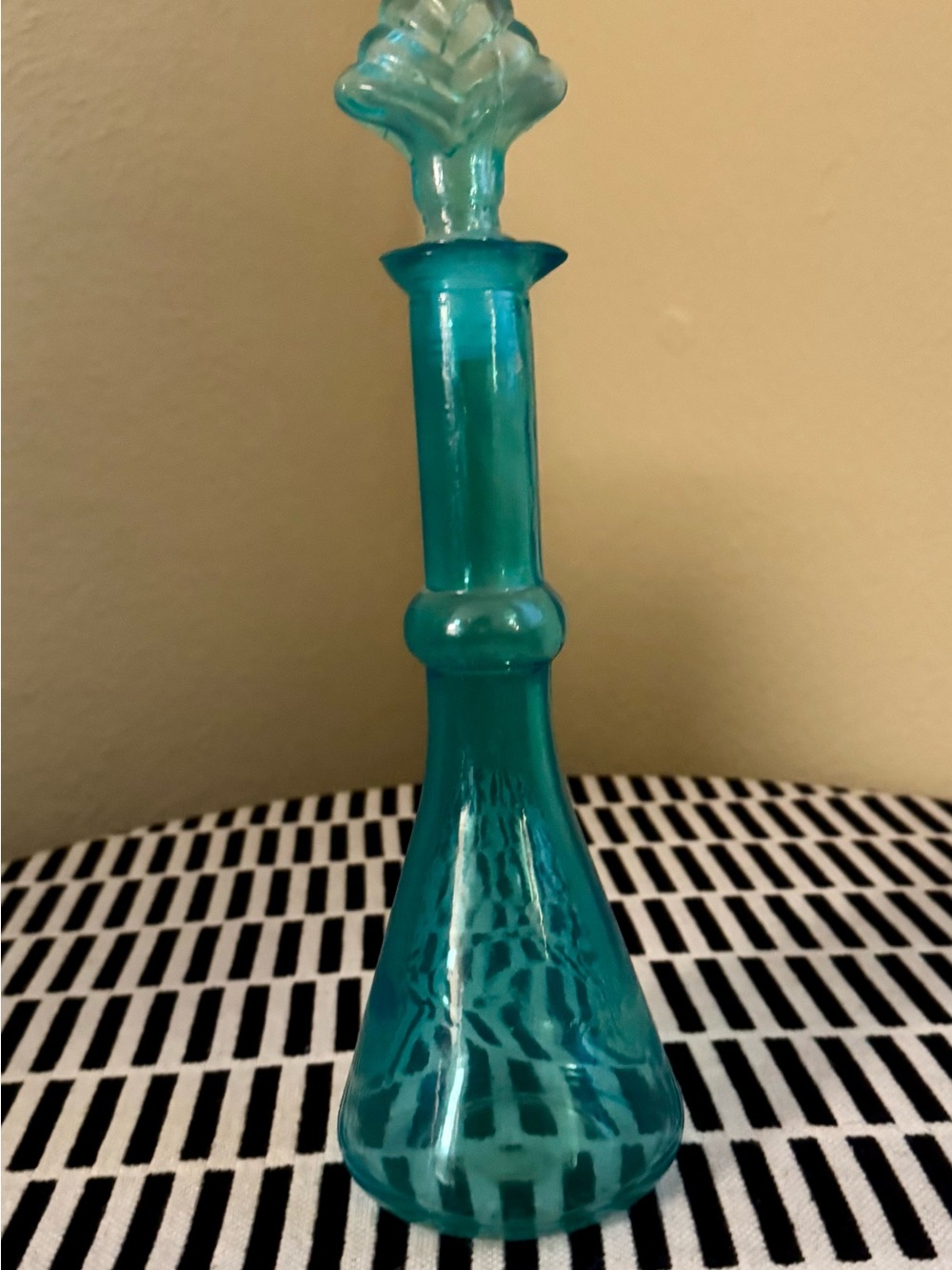 Vintage Blue Empoli Genie Bottle- Mod Century